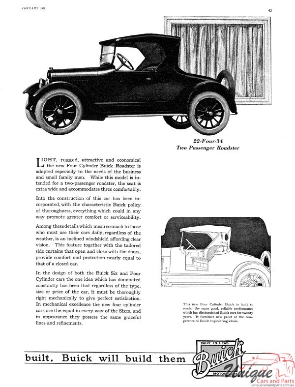 1922 Buick Prestige Brochure Page 2